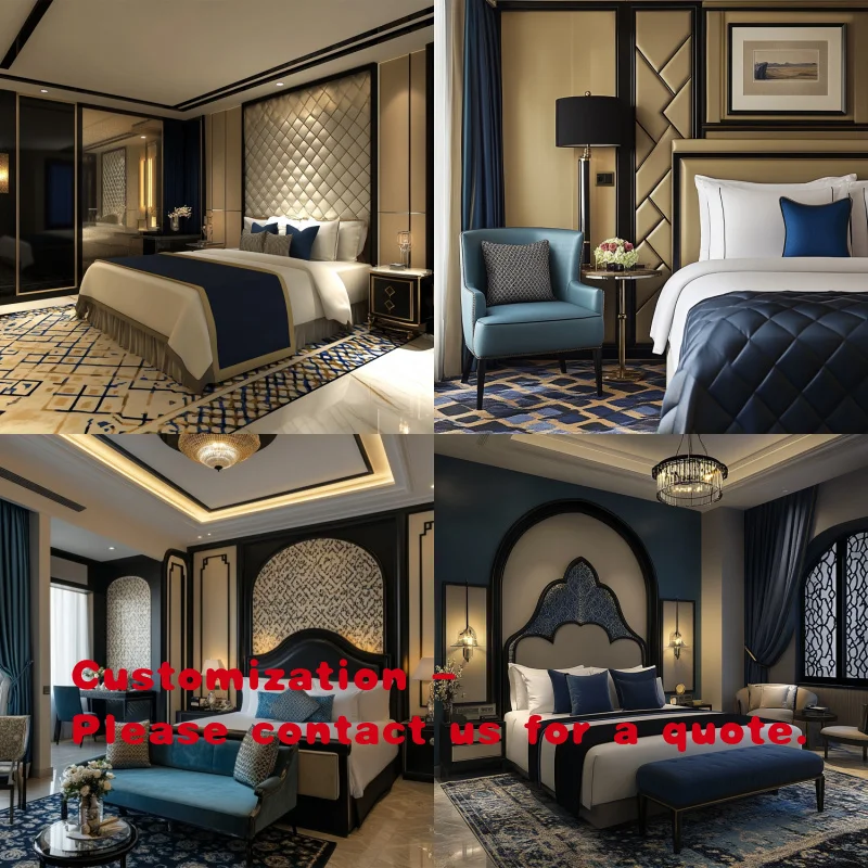 custom.Solid Wood Hotel Bedroom Furniture Set Customizable Contemporary Design Mid to High-End Hotels & Resorts/Villas