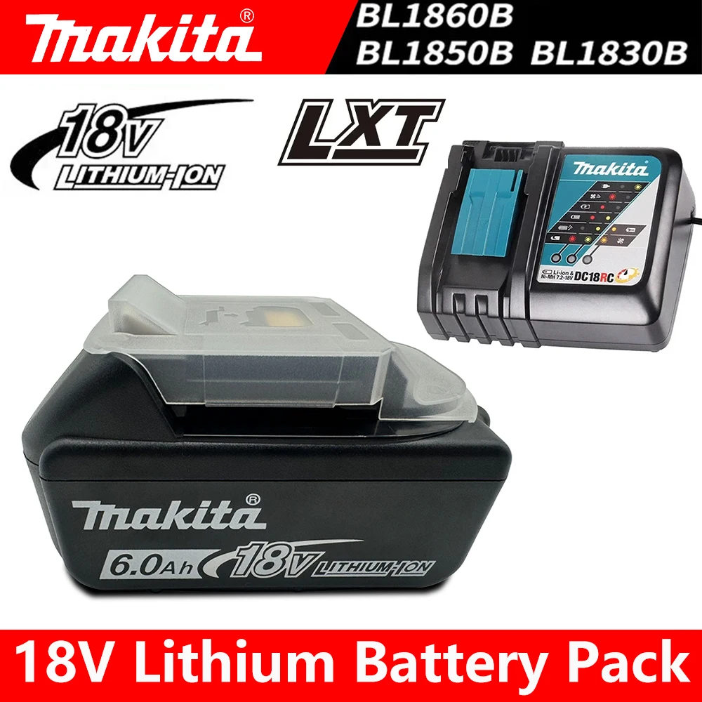 100% Genuine Makita 6Ah//5Ah for Makita 18V Battery BL1830B BL1850B BL1850 BL1840 BL1860 BL1815 Replacement Lithium Battery