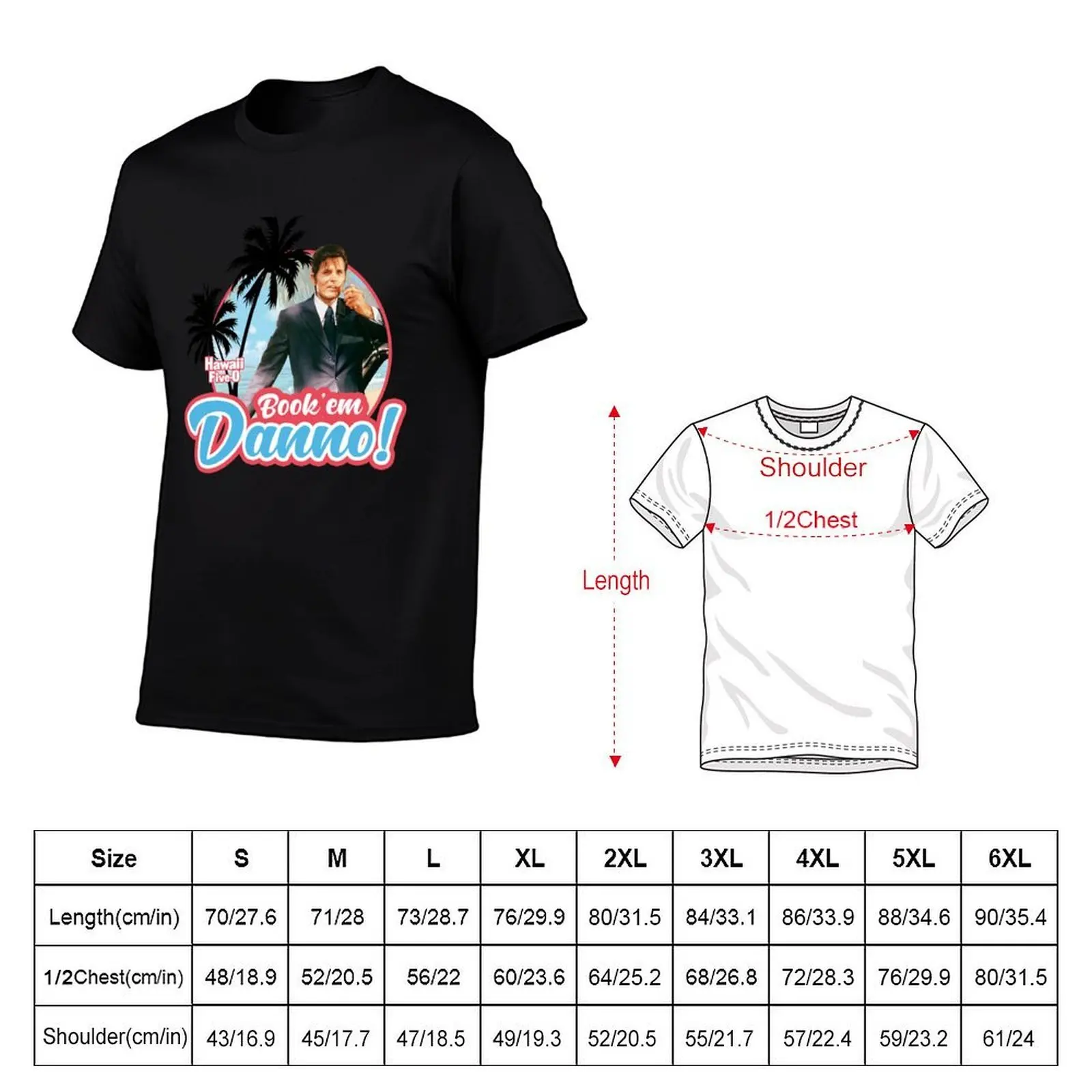 Hawaii Five 0 Book’em Danno T-Shirt summer clothes topping heavyweight t shirts for men