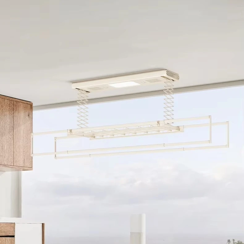 Retractable Balcony Drying Rack-Smart, Automatic, and Concealed Electric Clothes Dryer with Remote Control - view 2