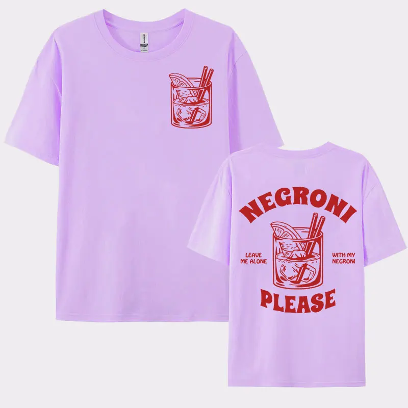 Angroni-女性のためのクラシックなユニセックスストリートウェアTシャツ,カジュアルでユーモラスなカクテルドリンク,特大のファッション