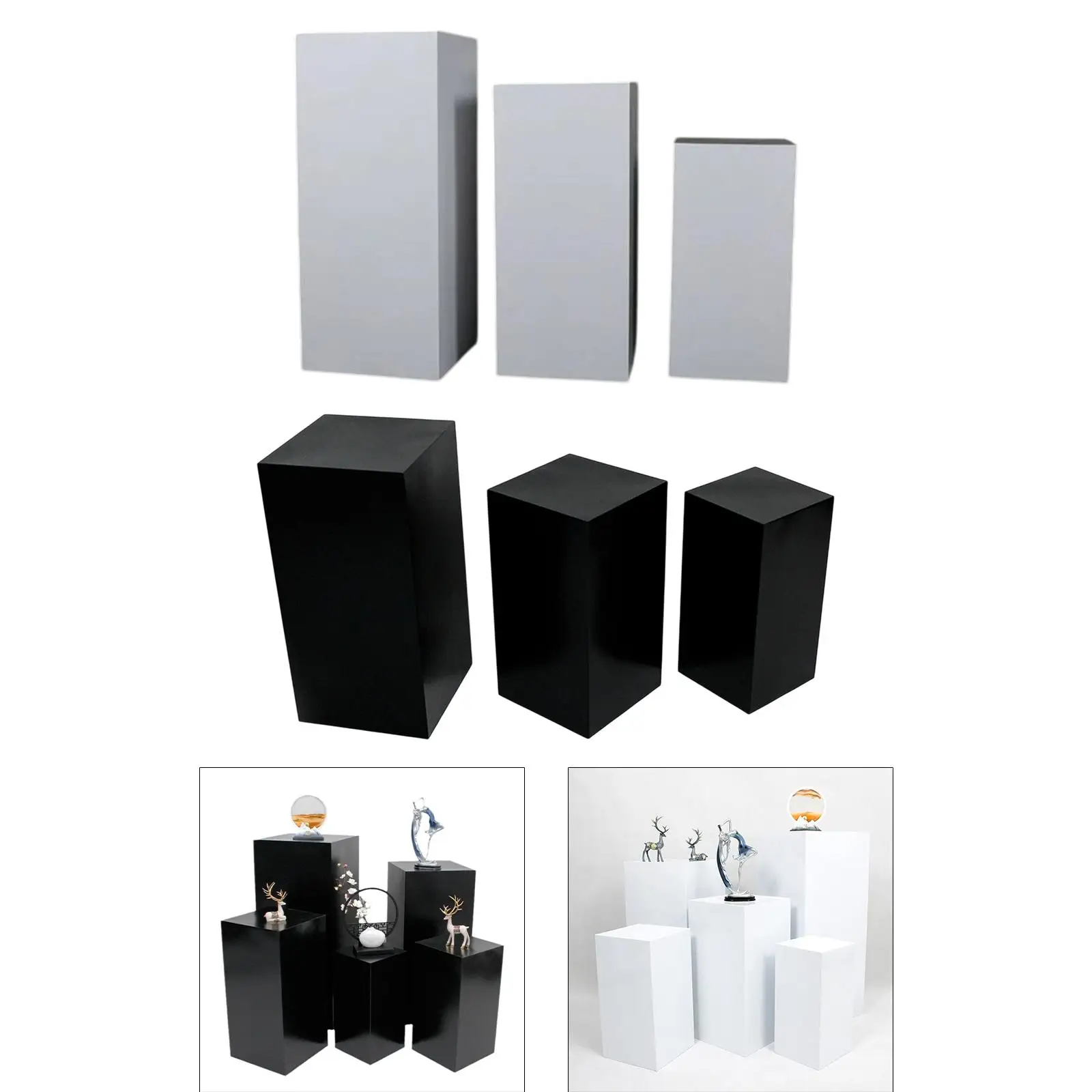 Piédestales à desserts, supports à gâteaux, décor, présentoir de Banquet de Table polyvalent pour Thanksgiving, remise de diplôme, anniversaire, fiançailles, 3 pièces
