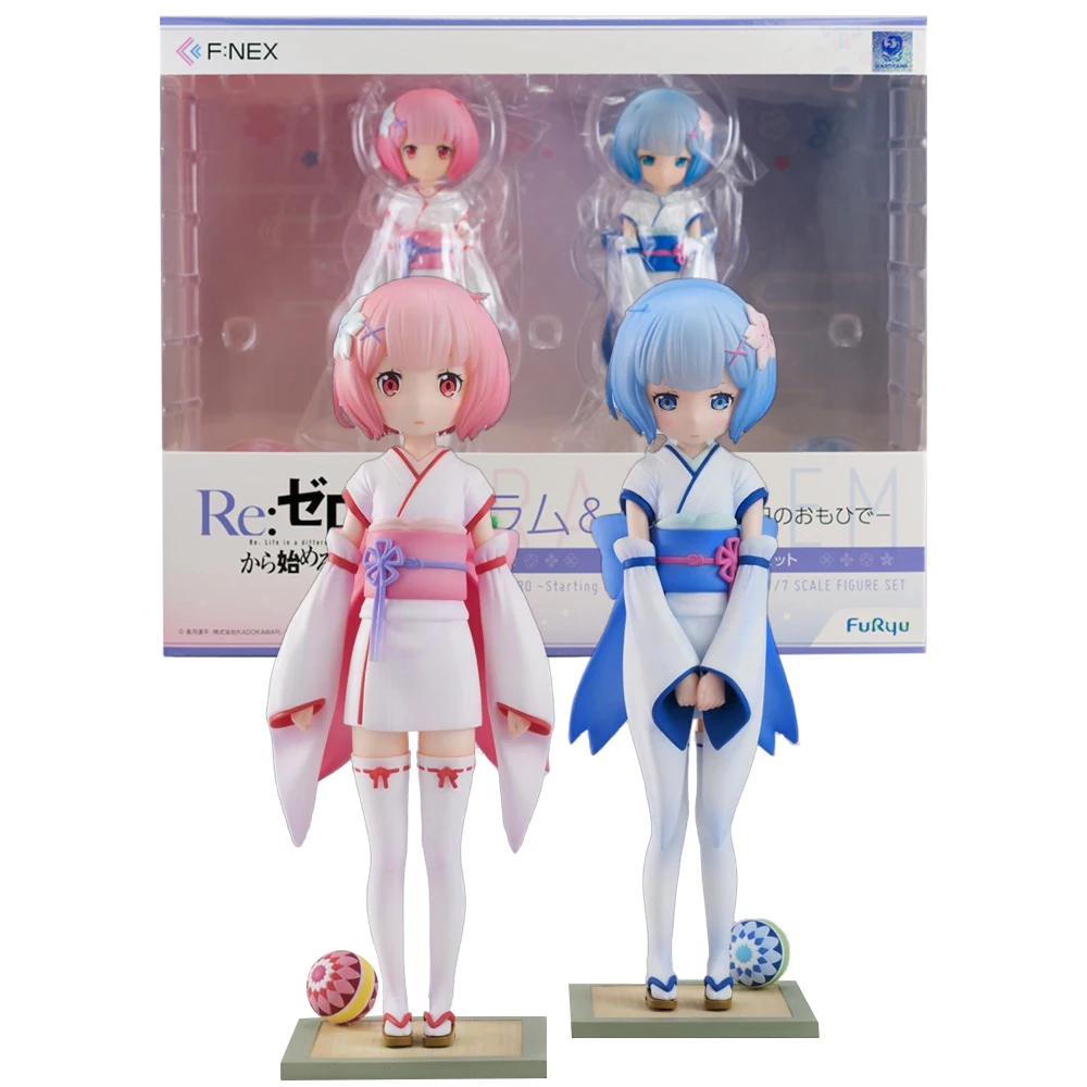 Re:Zero kara Hajimeru Isekai Seikatsu Rem Ram Figure 1/7 Osanabi no Omohide Childhood Memories Cute Model Toy Gift Action Figure