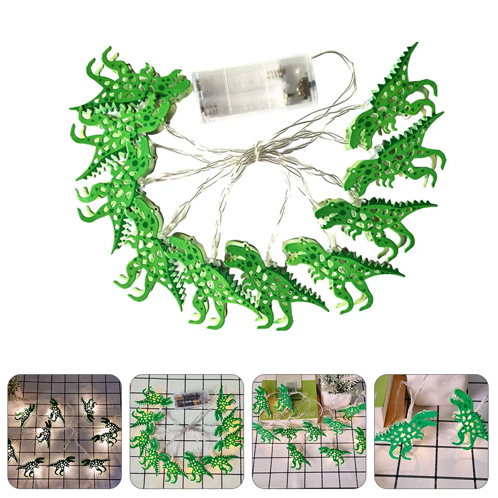

1 комплект, 1,65 м, 10 светодиодных креативных гирлянд в виде динозавров, теплый свет, декоративные лампы для украшения дома, улицы, вечеринок, спальни, сада