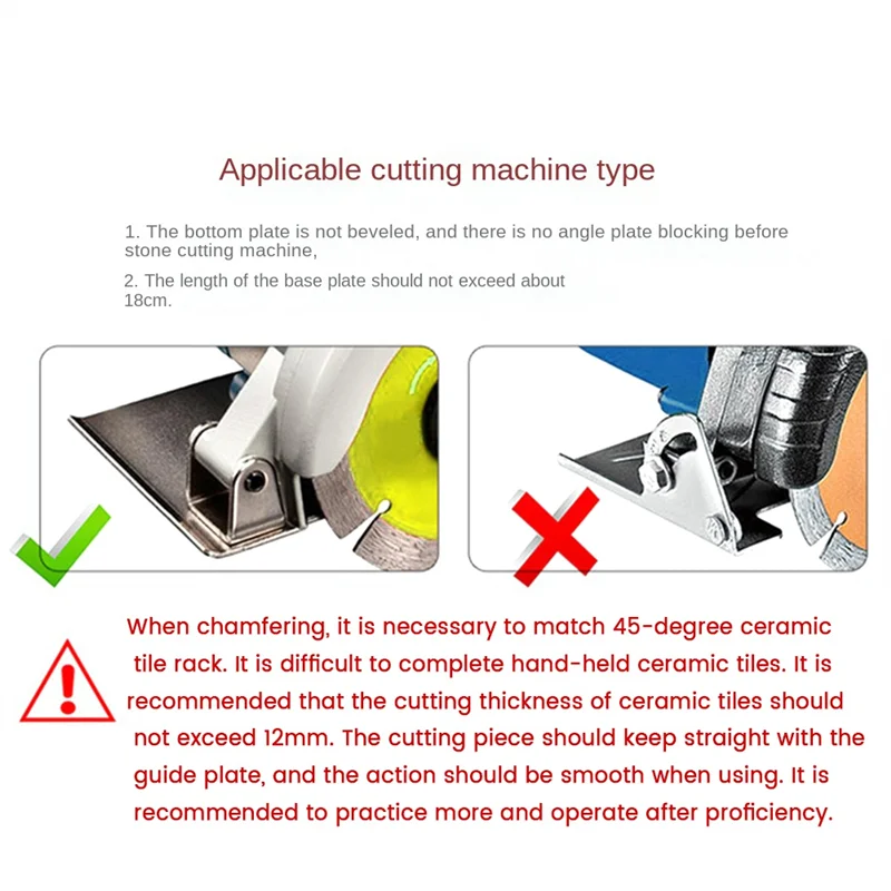 45 Degree Angle-Cutting Machine Support Mount Ceramic Tile Cutter Chamfer for Stone Building Tool Corner-Cutting