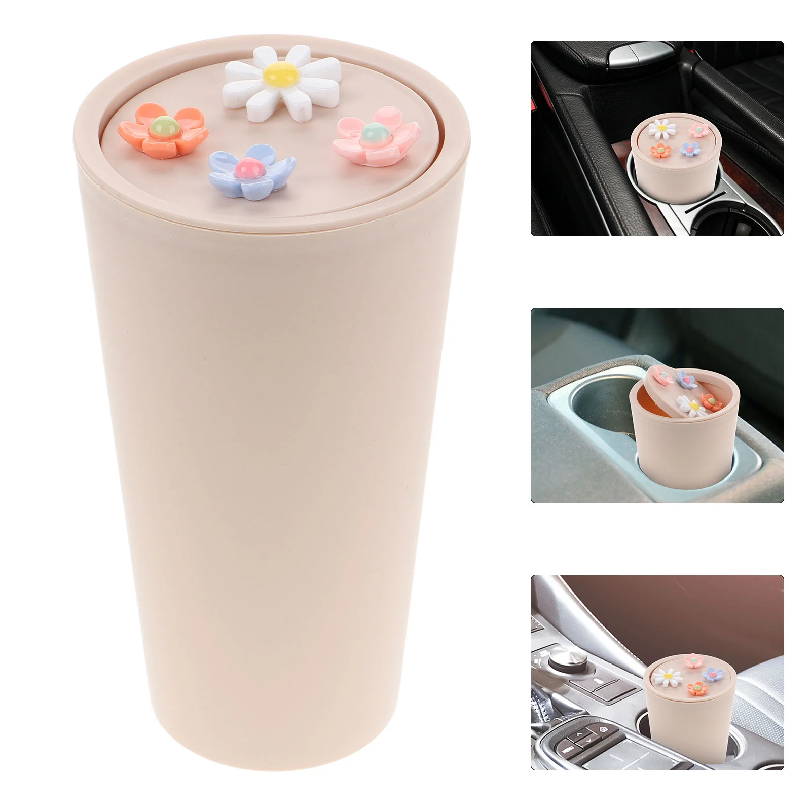 

Car Trash Can Waste Bin Mini Cup Holder Plastic Storage Automotive Garbage Cans Vehicle Cleanup Essential Car Accessory Creative