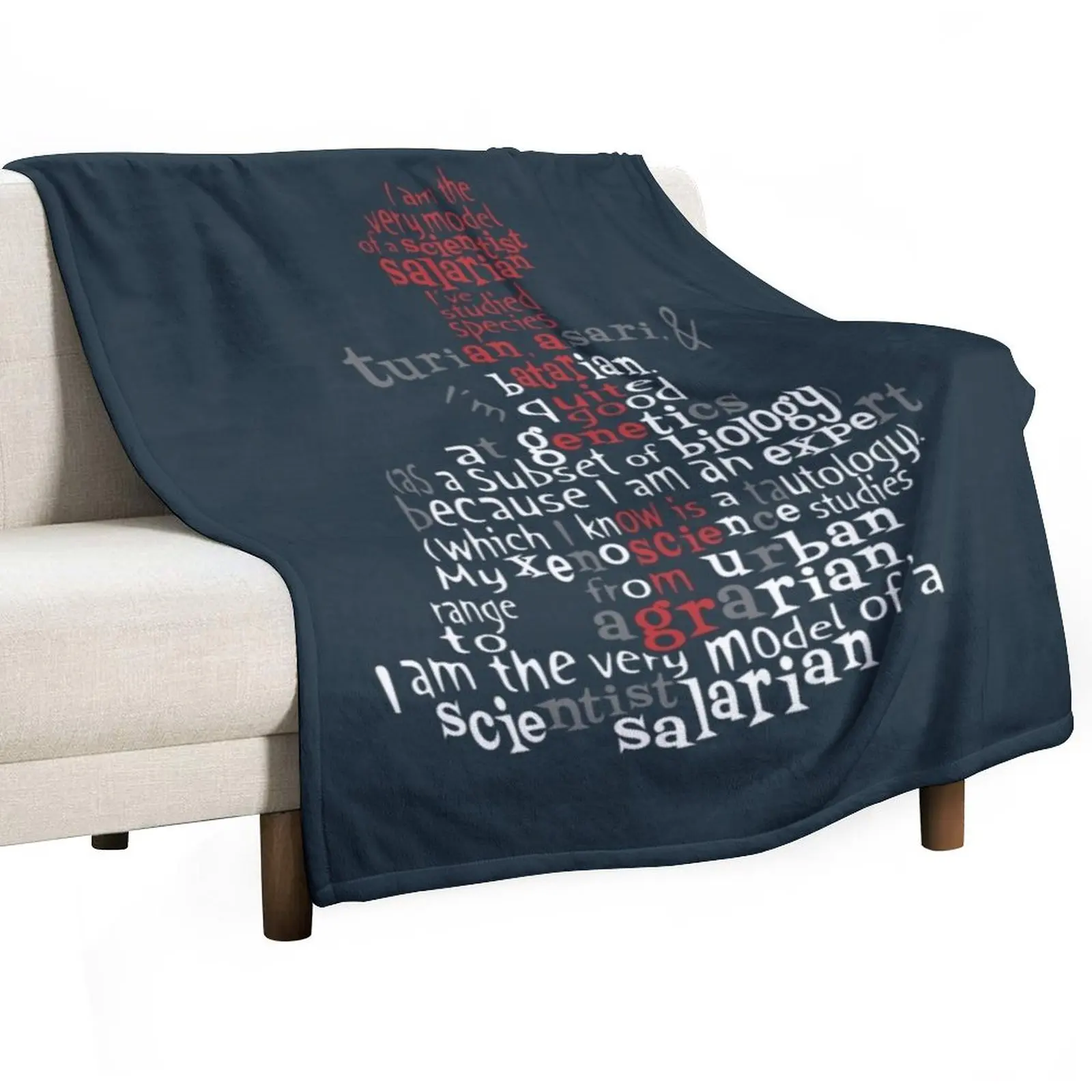 Scientist Salarian (no borders version) Throw Blanket Camping Kid'S For Sofa Thin for babies Quilt Vintage Blankets
