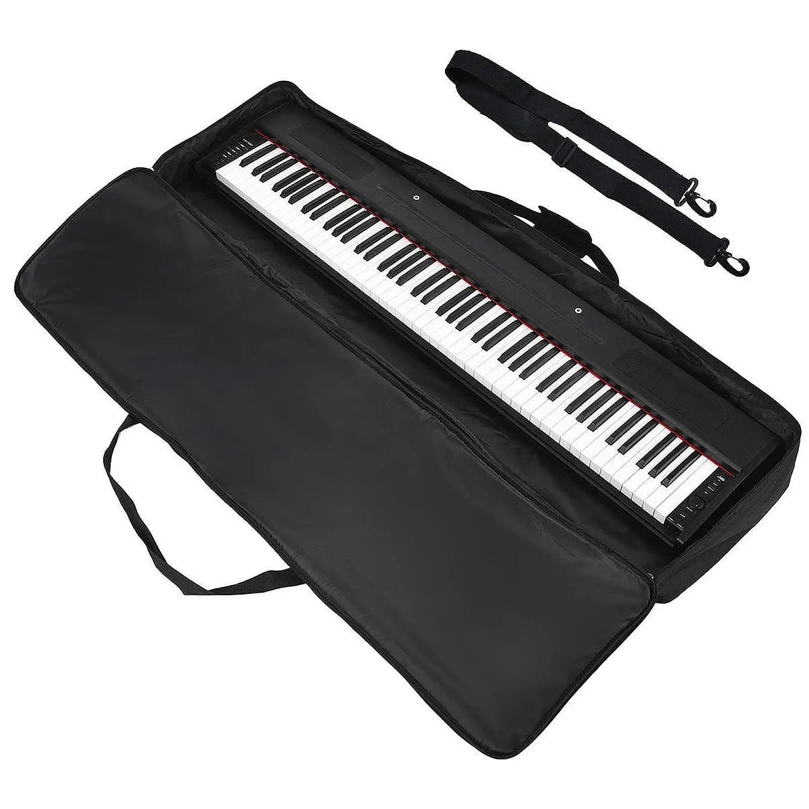 Durable Padded Keyboard Bag for 61 Keys Electronic Piano with Adjustable Shoulder Strap and Handle