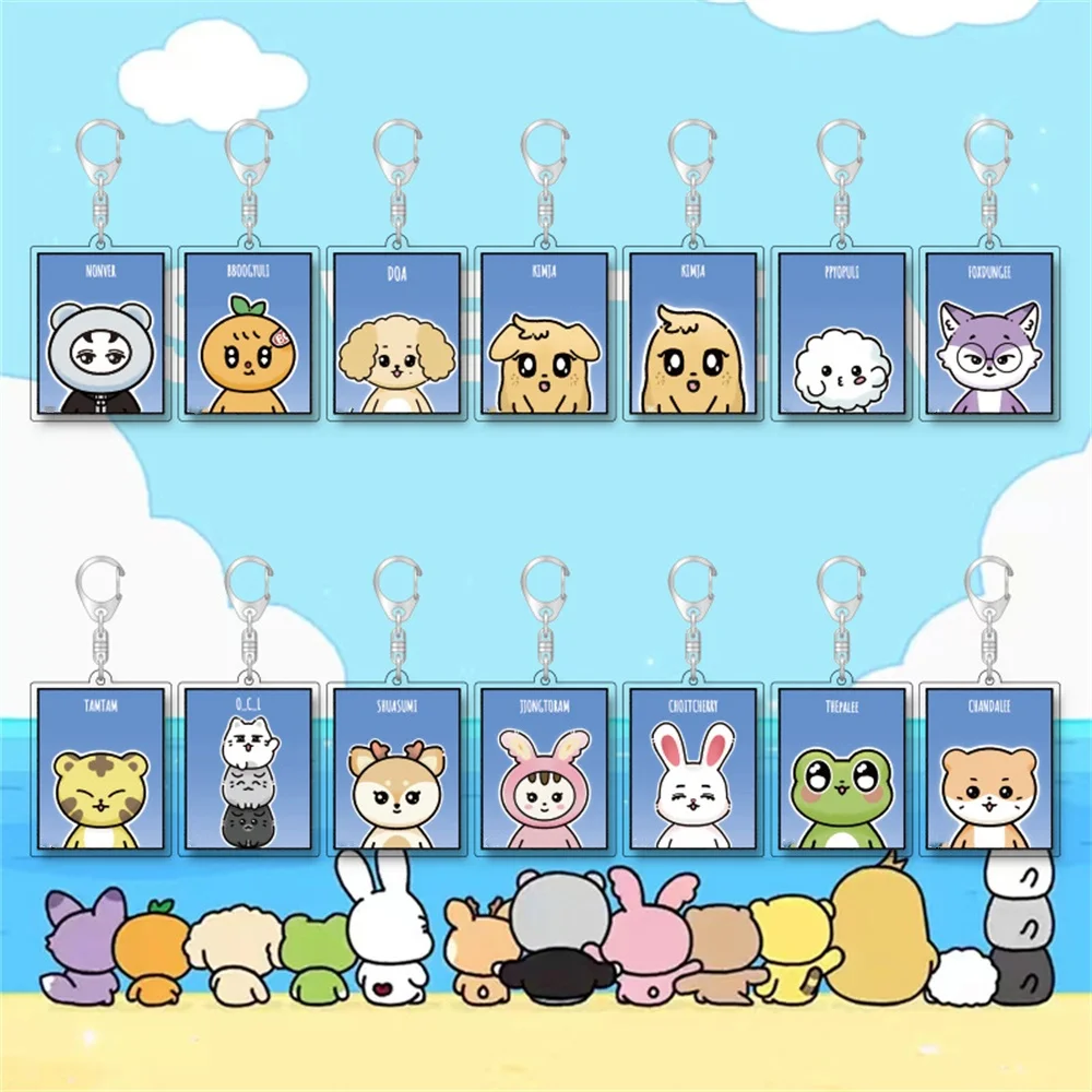 Kpop Idols JEONGHAN HOSHI Acrylic Keychain Cartoon Cute Backpack Pendant Keyring DINO Personalized Bags Decoration MINGYU Gifts