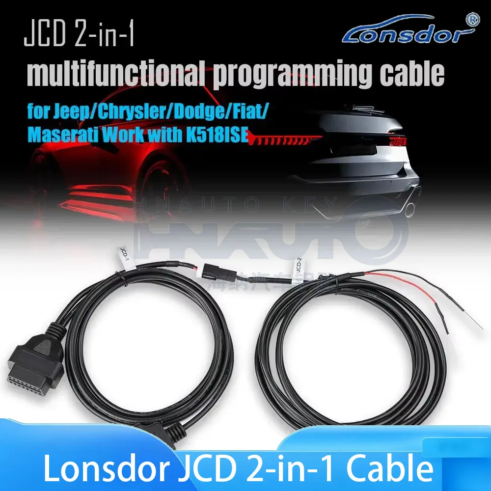 Lonsdor JCD 2-in-1 Multifunctional Programming Cable for Jeep/Chrysler/Dodge/Fiat/Maserati Key Programmer Work with K518ISE
