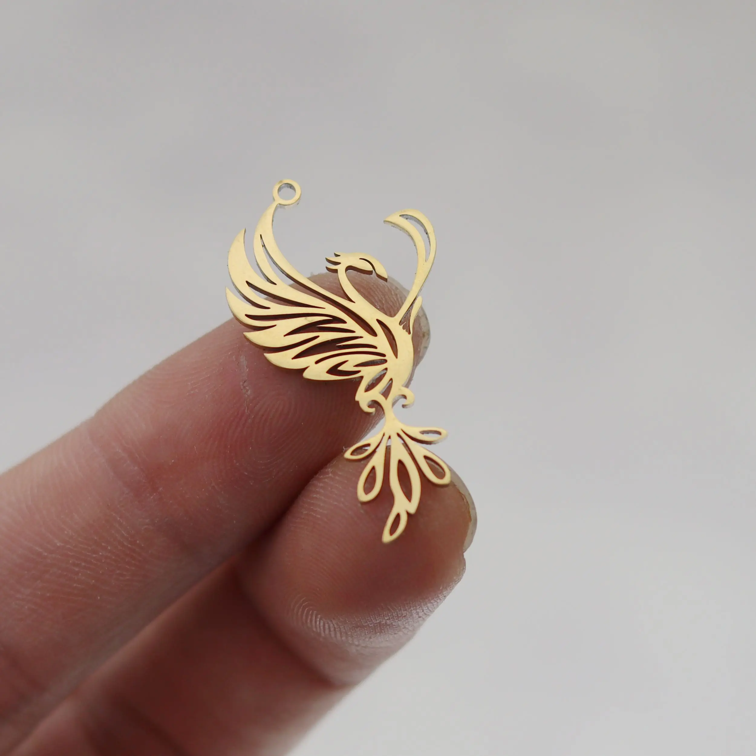 3pcs Golden Vintage Filigree Lady Face Stainless Steel Hummingbird Flower Charms DIY Earring Jewelry Making Witch Knot Pendant