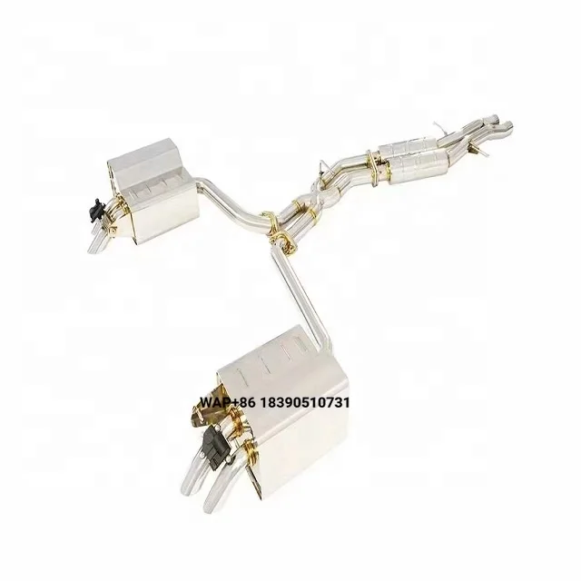 Active Sound Exhaust Pipes Car Muffler Catback System for A8 D5 3.0T 2017-2021 With Electric Valves