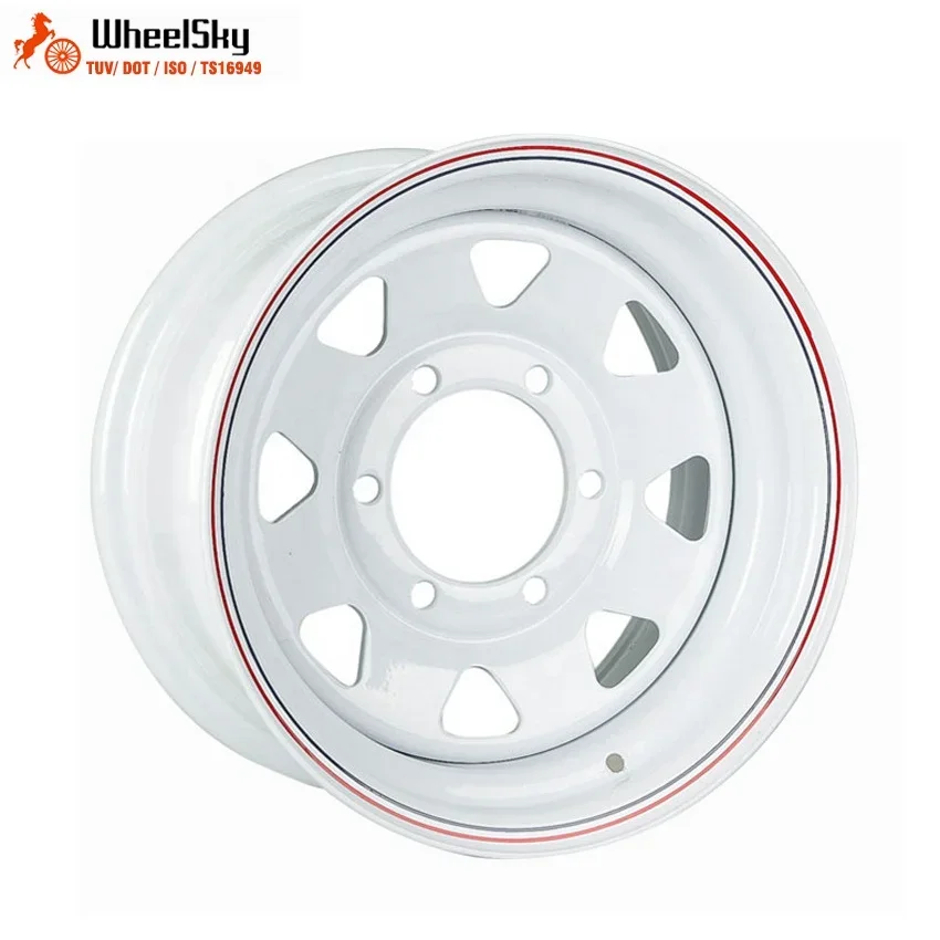 Wheelsky High Quality D window wheels 16 inch 16x8 PCD 5x114.3 steel wheel rim for 4x4