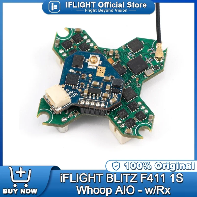 

iFlight BLITZ F411 1S 5A Whoop AIO Board (BMI270) Built-in 2.4G CC2500 Receiver / ELRS 2.4GHz with SMD Antenna for FPV