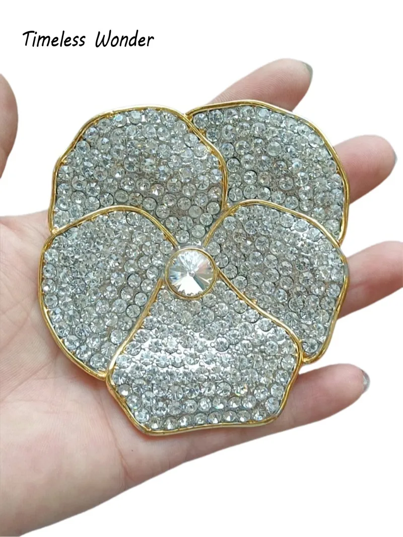 

Timeless Wonder Fancy Zircon Geo Floral Brooch Pins for Women Designer Jewelry Runway Top Luxury Cute Rare Sweet Gift 6523