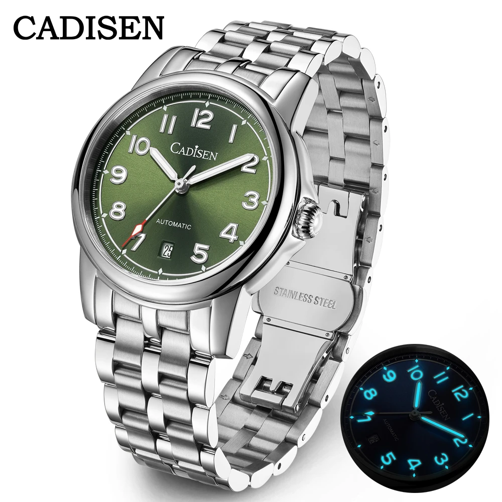 

CADISEN 39MM Men Automatic Mechanical Watches 2024 New MIYOTA 8215 Sapphire Stainless Steel Clock Waterproof Watch Men