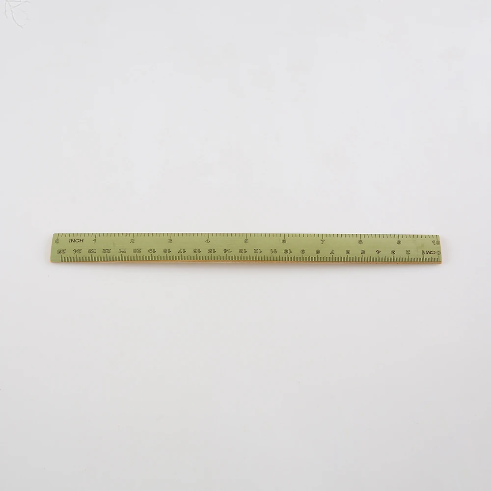 Fresh Green Natural Bamboo Straight Ruler 12 inch 25 cm Dual Scale Eco-Friendly Organic Biodegradable Stationery Straightedge