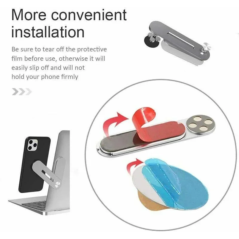 Soporte plegable magnético para teléfono, soporte de extensión multi pantalla ajustable, montaje lateral para laptop y tablet 4