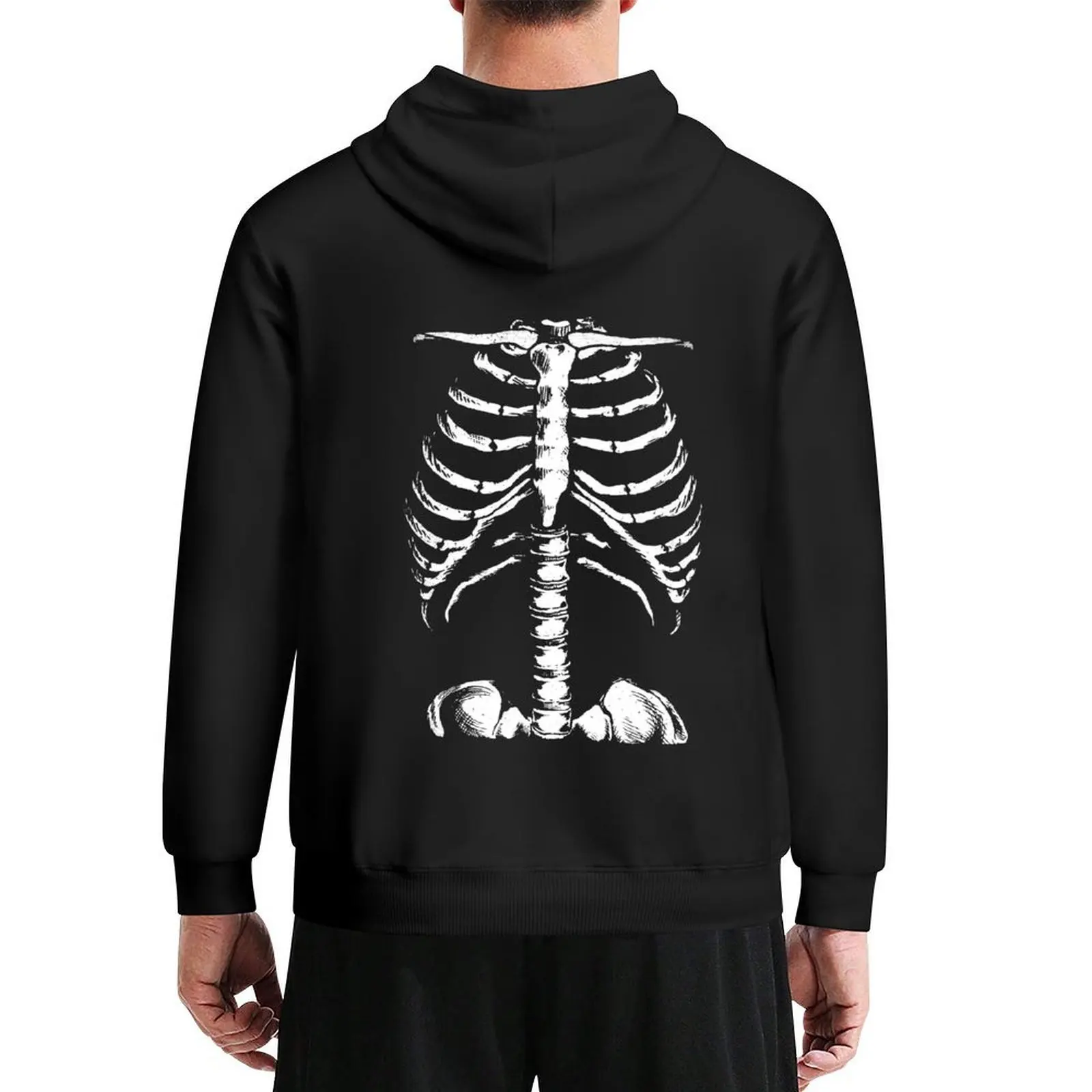 

Skeleton Rib CageHalloween Hoodie men's coat graphic t shirts men winter clothes fashion men new hooded tee