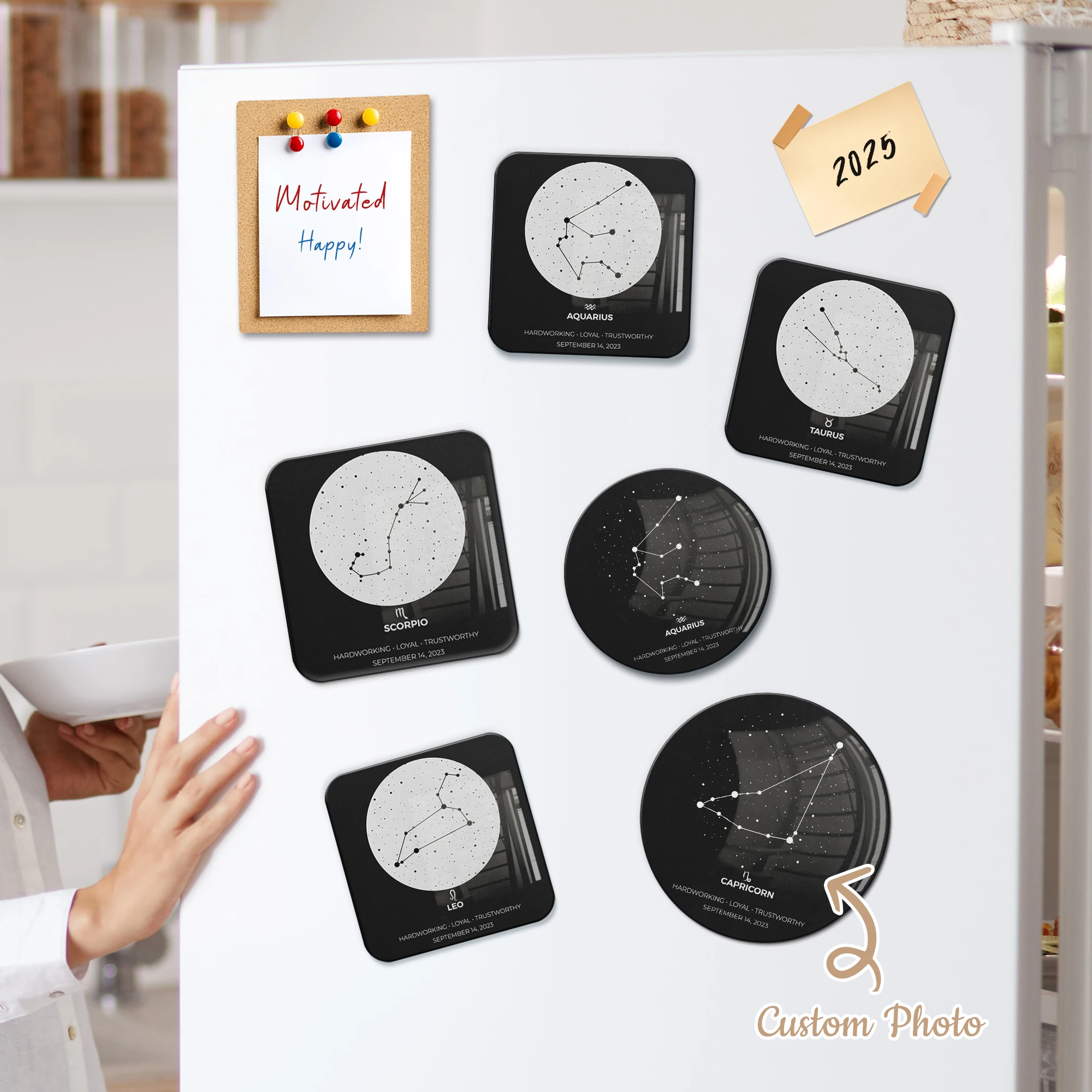 

Personalized Constellation Time Acrylic Refrigerator Magnet Custom Gift Home Kitchen Catering Whiteboard Home Decoration
