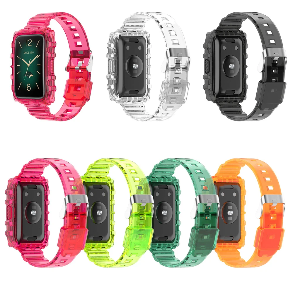 Wristband For Xiaomi 7 Pro Strap Transparent Glacier Edition Silicone For Mi Band 7 Pro Bracelet With Case Frame Sports Belt