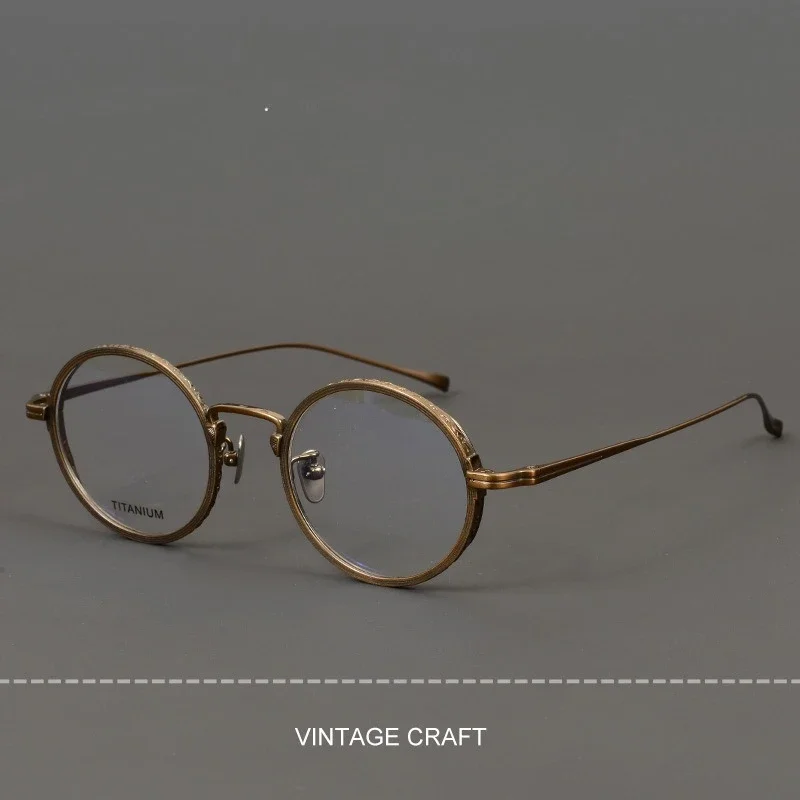 

Retro Round Prescription Japanese Ultra-light Titanium Glasses Men KJ50 Frame Brand Designer Myopia Eyeglasses for Women Reading