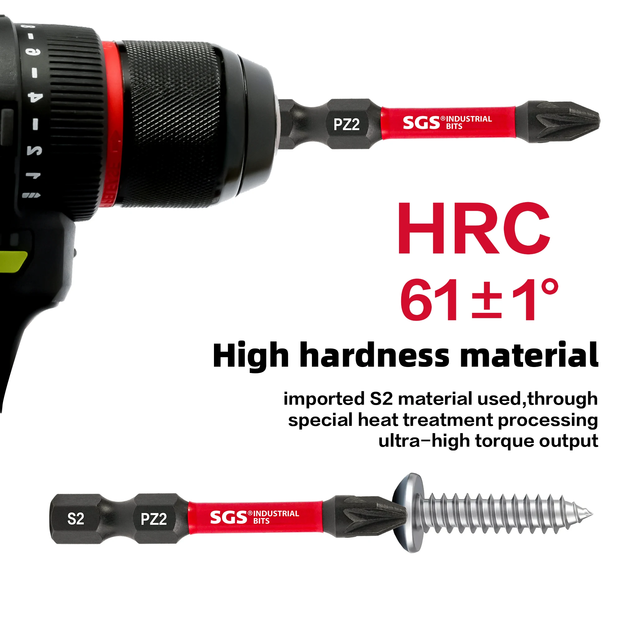 10/20 قطعة من مجموعة لقم مفك البراغي Pz2 المقاومة للصدمات المغناطيسية القوية، 50 مم S2 فولاذ، طرف عالي الصلابة غير قابل للانزلاق، أدوات خاصة لتجديد المنزل/الديكور