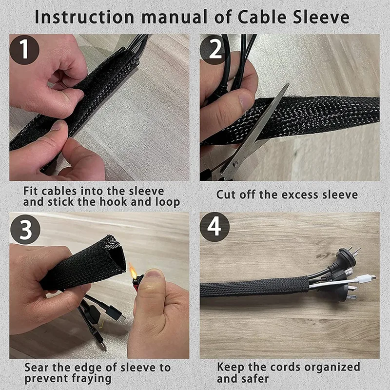 177Pcs Cable Management Cord Organizer Kit,Cable Sleeve,Cable Clips,Hook And Loop,Cable Protector,Labels For Home Office