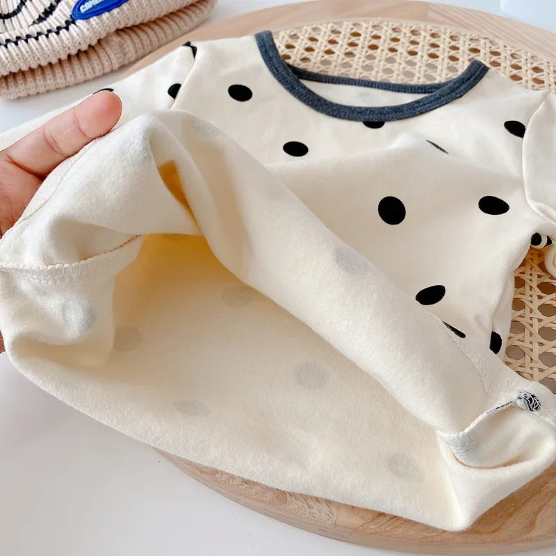 0-3Years Clothes Spring Autumn Underwear Clothes Babies Girls Boys Bottoming Top Pant Two Piece Toddler Children Kids Home Wear