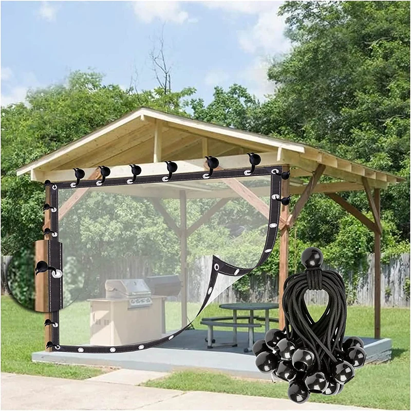 200*300cm Transparent Garden Rainproof Film Plant Frost Protection Outdoor Curtain Film With 10 Tie Balls