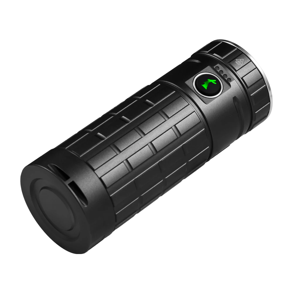 LED Flashlight 1600 Lumen Powerful 800 Meters Long-Range Outdoor Flashlight Dual USB Type C Rechargeable Battery Flashlight