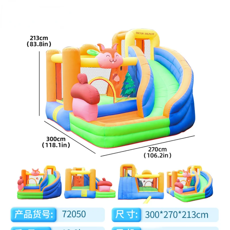 Squirrel bouncy castle indoor small home climbing trampoline slide trampoline trampoline jumping naughty castle