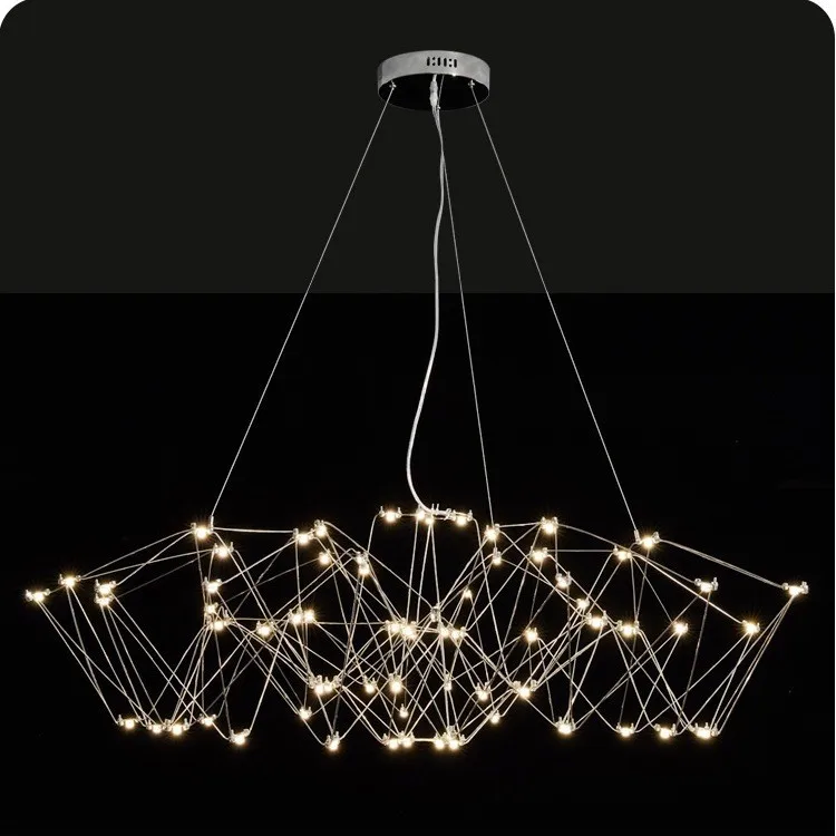 مصابيح مصممة فيلا المشاهير على الإنترنت الحديثة غرفة الطعام الإبداعية اليراع الغجر ضوء مكعب الفن غرفة المعيشة الثريا #5