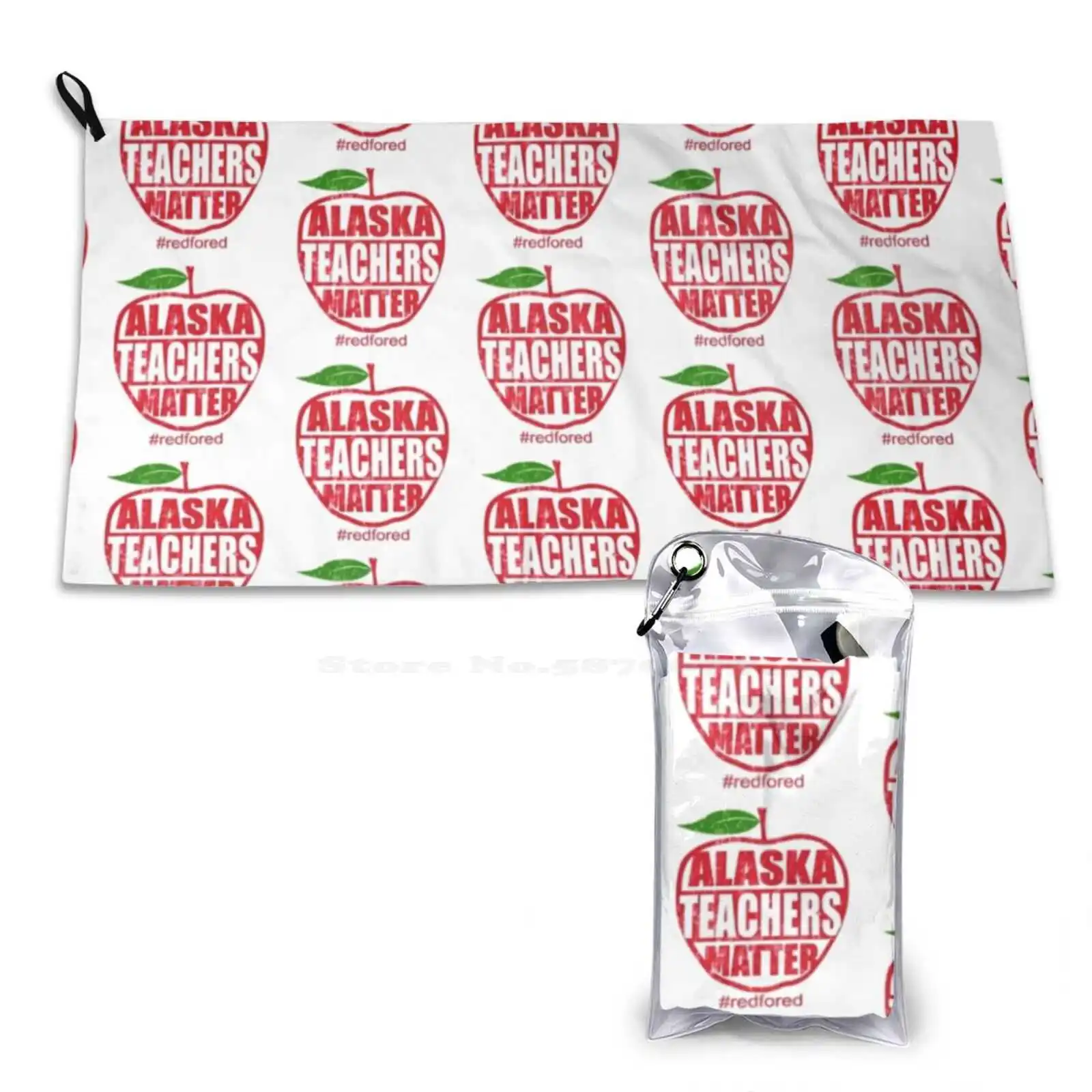 Alaska Teachers Strike Red For Ed Print Washcloth Soft Towel Alaska Teachers Strike Rally Matter Protest Kenai Walkout Group