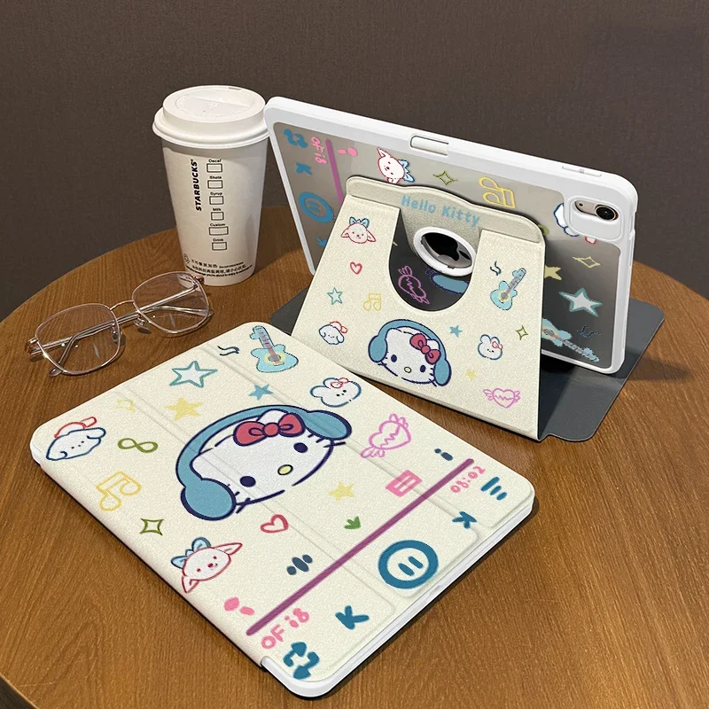 

Чехол для Ipad для 11th 2025 Air7 11in, чехол Hellokitty с рисунком для 10-го поколения, 9,9 дюйма, 9,2 дюйма, чехол Mini6, чехол-подставка для планшета