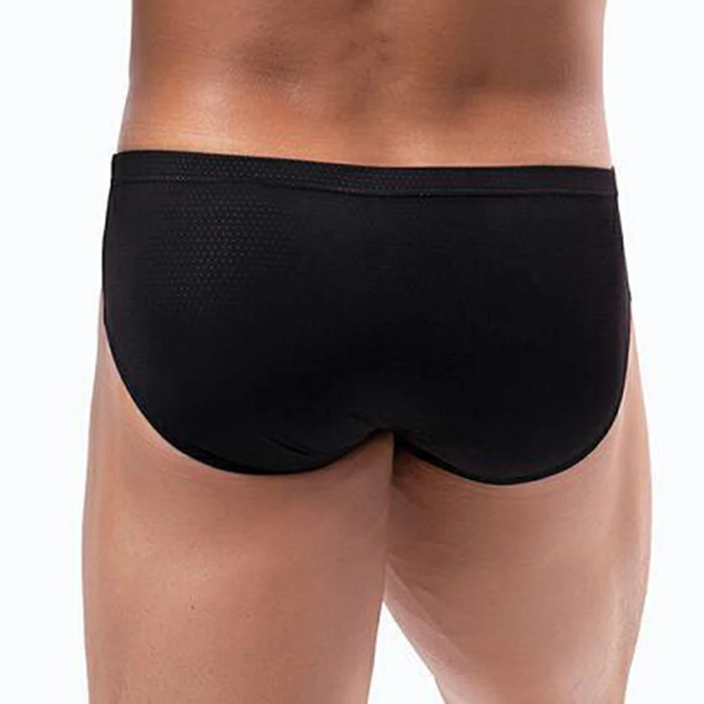 Mens Summer Breathable Brief Low Rise Underwear Bikini Solid Seemless Pouch Enhancing Panties Soft Underpant Sexy Lingerie