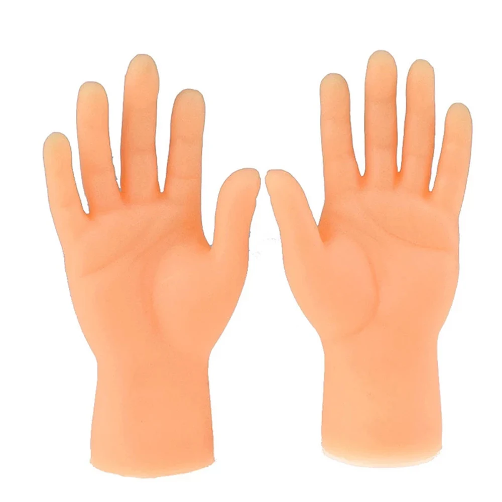 Guantes de dedo divertidos de dibujos animados para niños y adultos, novedad, juguetes creativos para aliviar el estrés, modelo de mano pequeño,