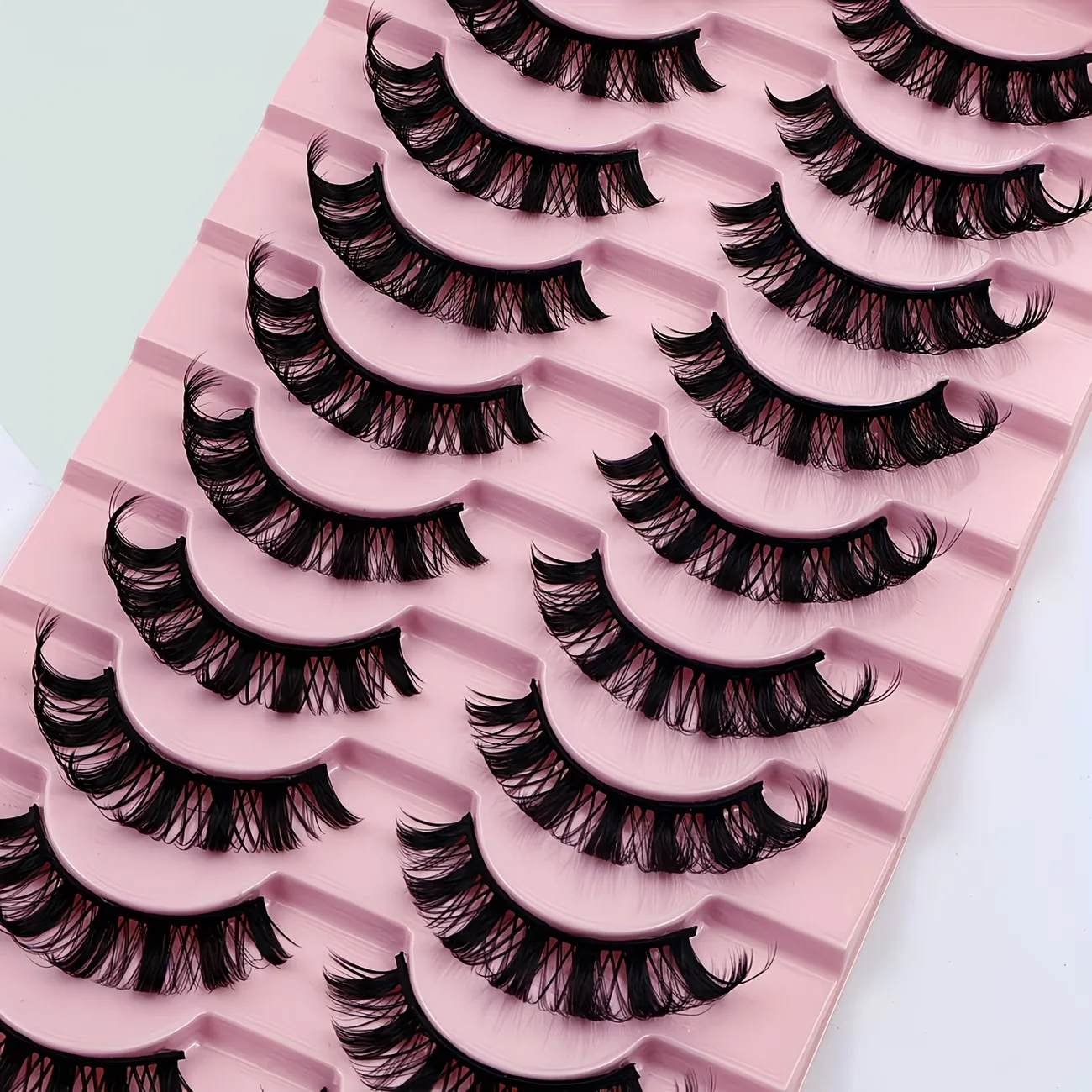 10 Pairs of Fluffy False Eyelashes, Natural and Voluminous Lashes, Soft and Fluffy—Essential for a Flawless Makeup Look.