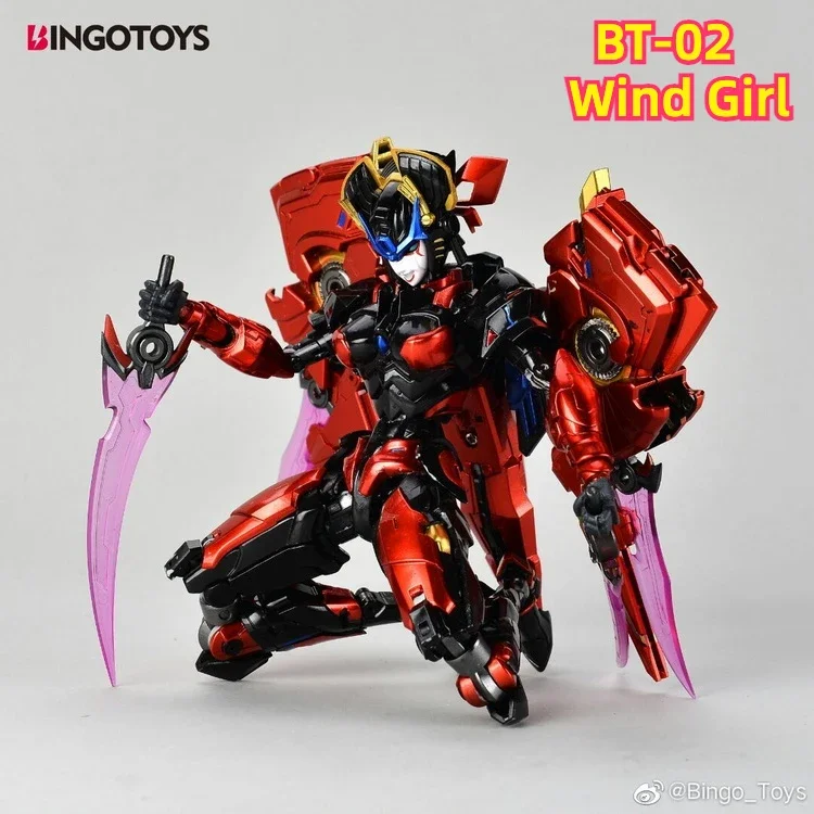 IN STOCK Bingotoys BT-02 Wind Girl Transformation BT02 Movable Joint Deformable Mobile Suit Girl Action Figure Robot Model Toy