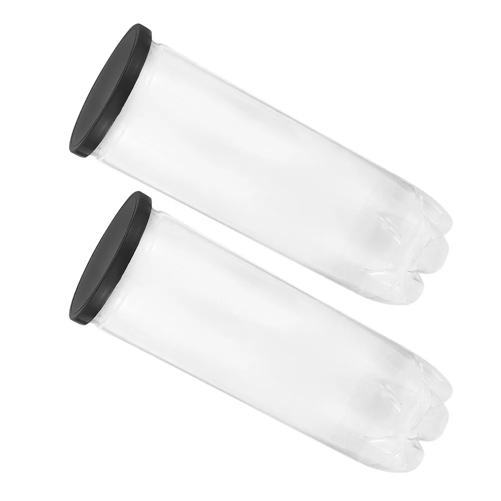 

2Pcs Lightweight PVC Tennis Ball Container Transparent Cylinder Holder for Tennis Balls Portable Sports Organizer Clear Balls
