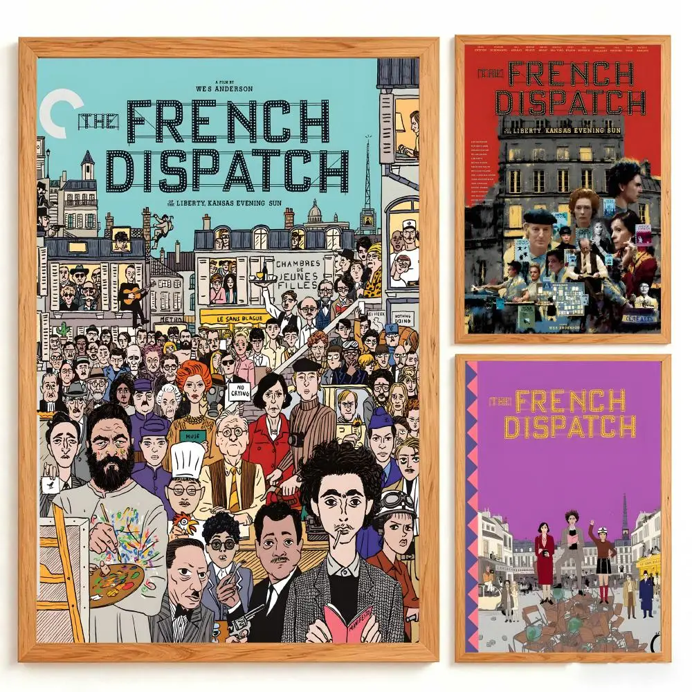 Movie The French Dispatch Poster Wall Art Poster Prints Home Wall Decor Gift for Living Room, Bedroom Bar & Parlor