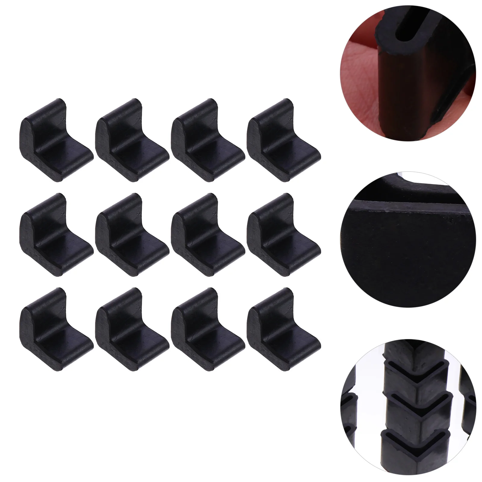

30Pcs Furniture Angle Pads Rubber Feet Cover Bed Steel Frame Protector Durable Anti Slip Noise Reduction Floor Protector