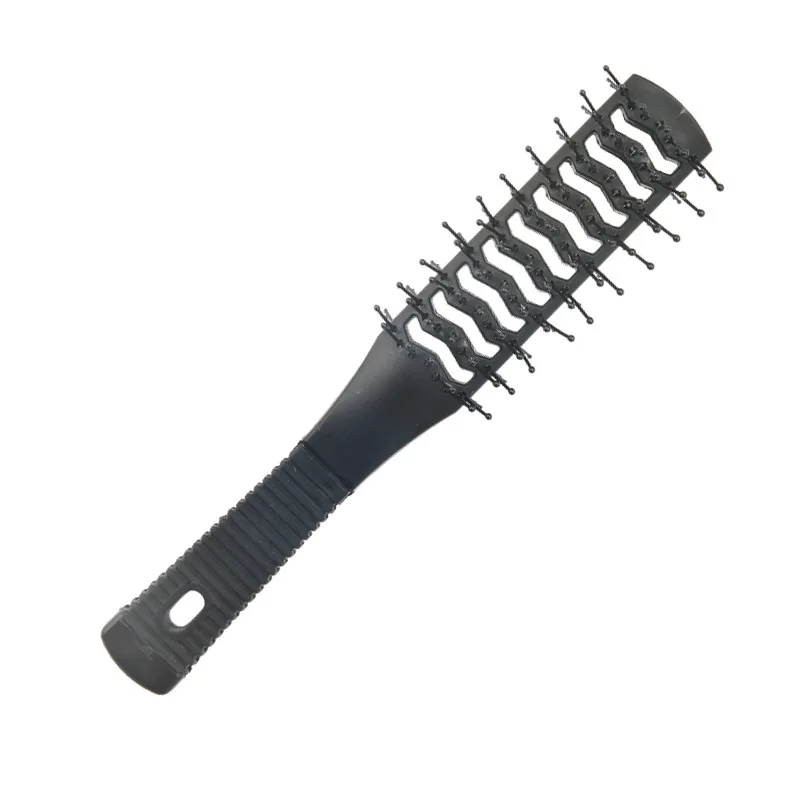 1pc Double Side Massage Comb Black Plastic Anti-tangle Brushes Wide Teeth Brush Wide Teeth Hairdressing Brush Double-sided Comb