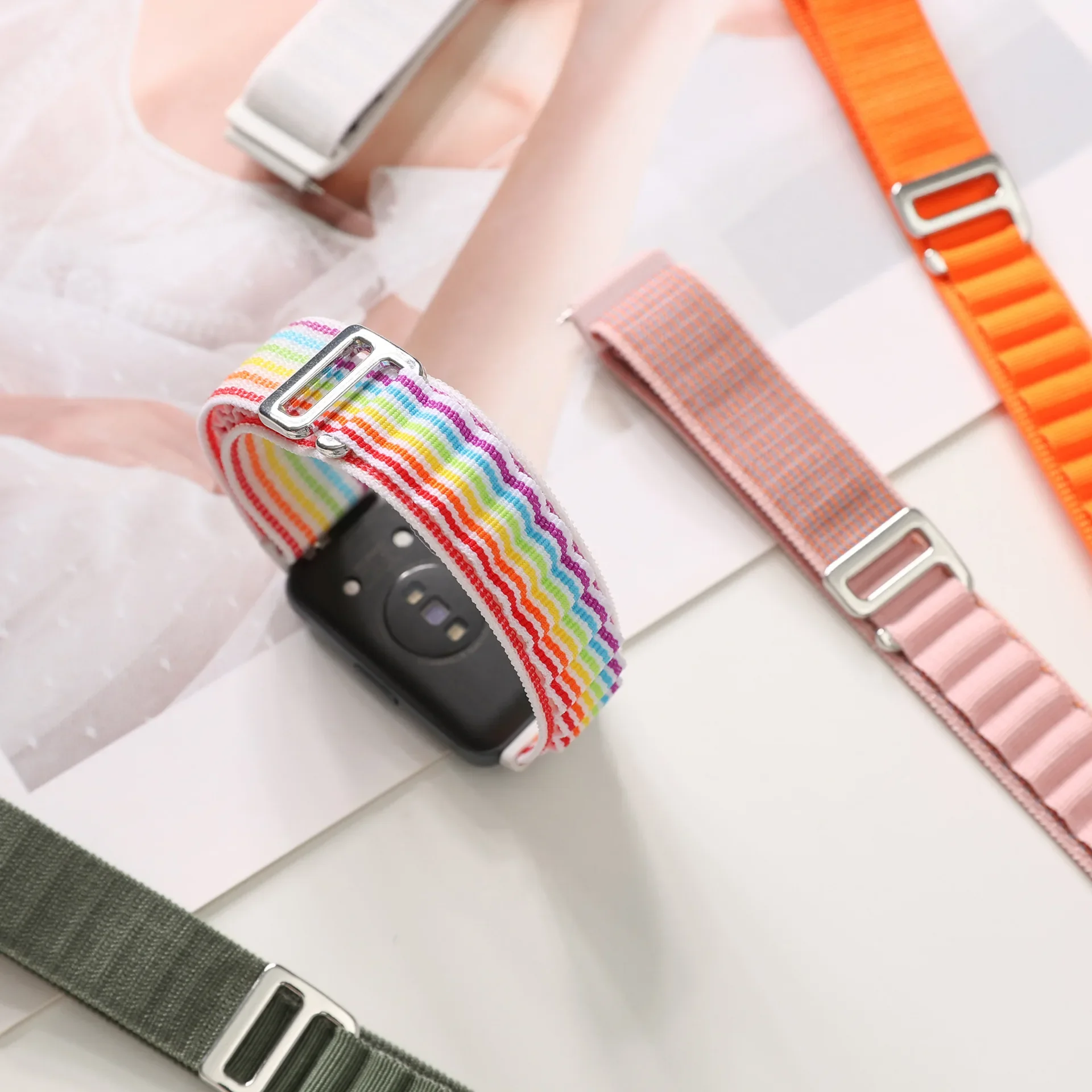 Pulseira de nylon para huawei band 8, acessórios de relógio inteligente, cinto de substituição, pulseira esportiva, huawei band 7 8 correa