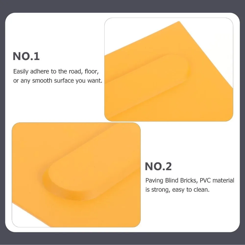 PVC Blind Road Brick Durable Tactile Paving Walkway Floor Stickers Road Stickers For Roadway Pathway Street Sidewalk