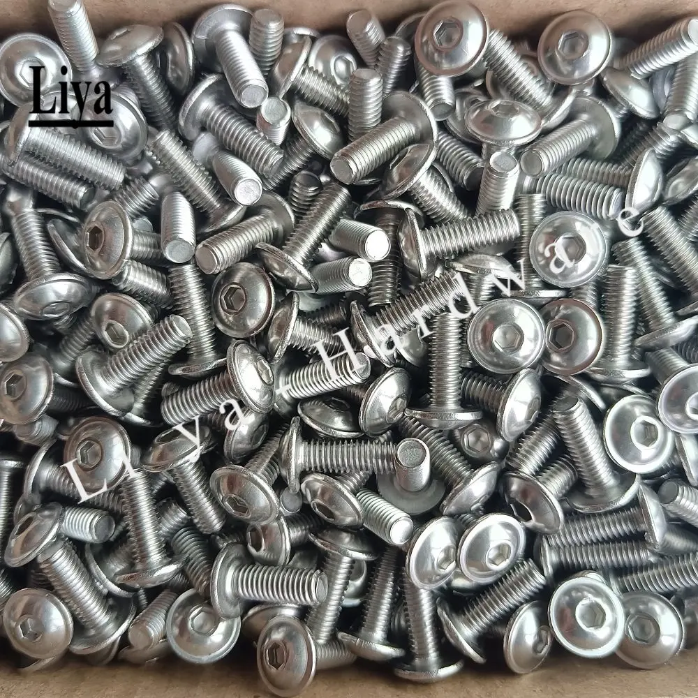 5-50 Stück M2 M2.5 M3 M4 M5 M6 304 Edelstahl Halbrundkopfschrauben mit Unterlegscheibe und Innensechskant nach ISO7380.2 – Detail 3