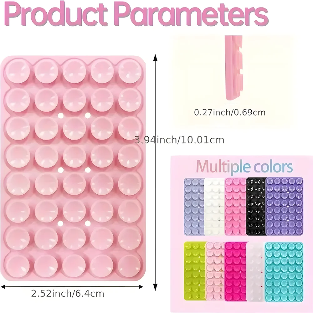 Double-Sided Silicone Suction Cups Phone Stand Multifunctional Wall Mount Phone Holder For Kitchen Bathroom Phone Accessories - náhled 6