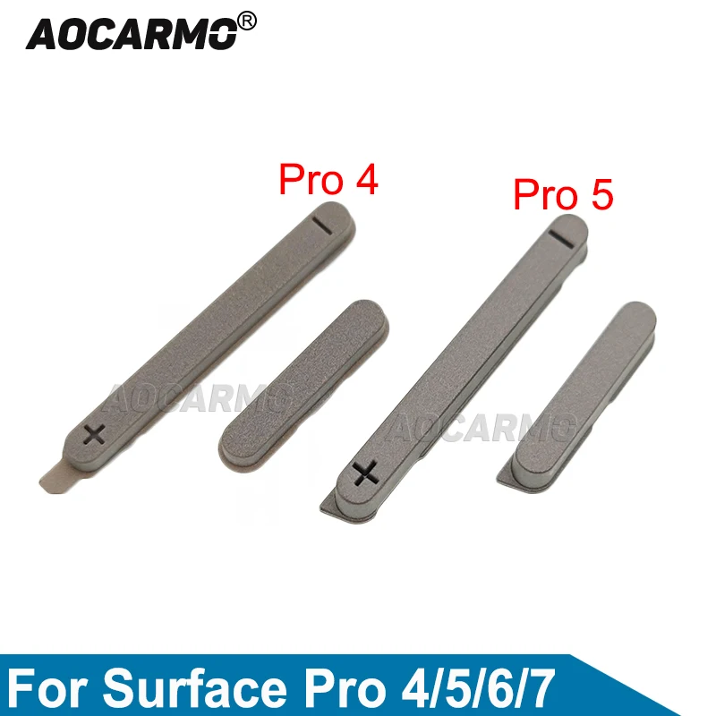 Aocarmo Volume Power ON OFF Volume Up Down Side Button Key For Surface Pro 4 5 6 7 PRO4 Pro5 Pro6 Pro7 Replacement Parts