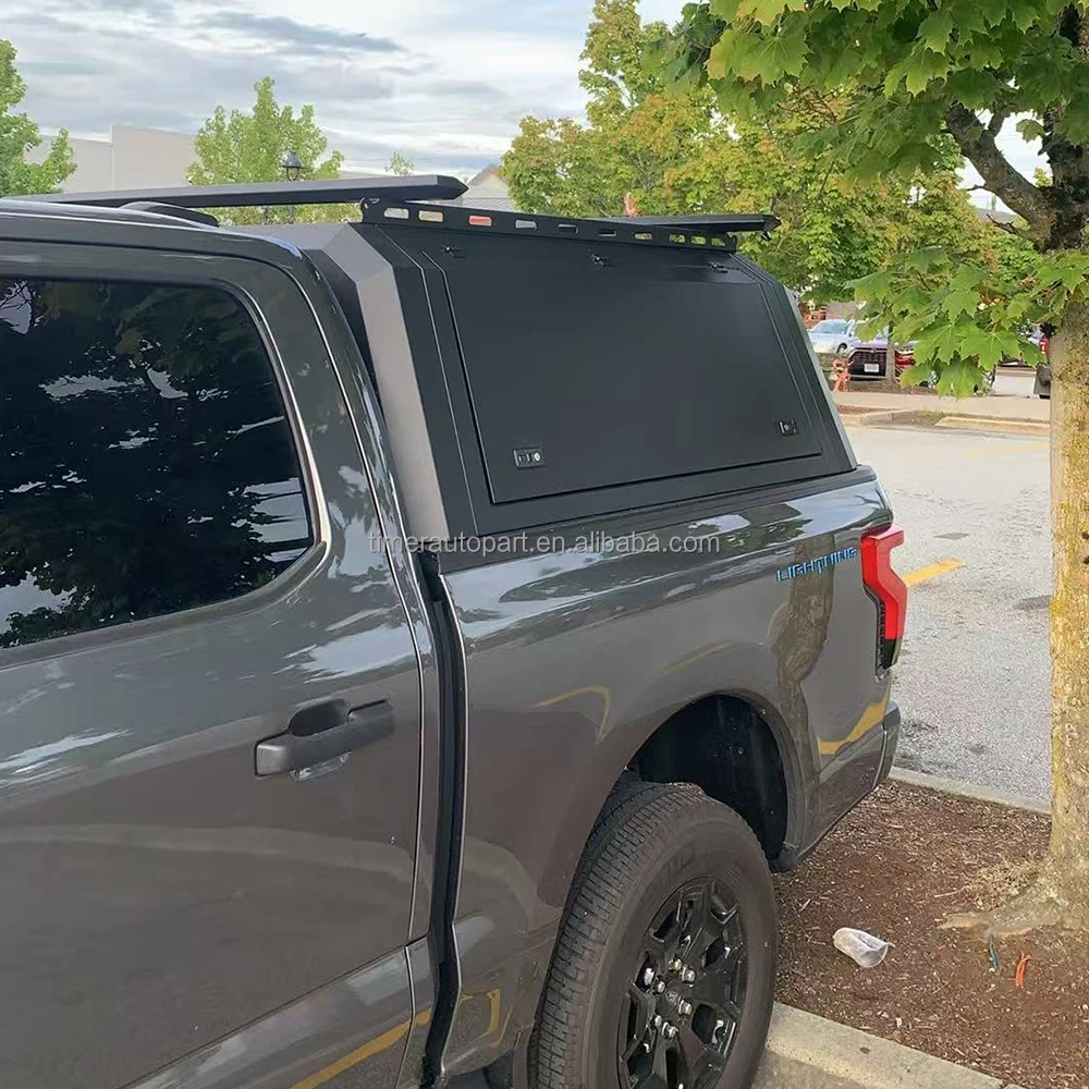 

Cool Car Offroad Pickups Bed Light Weight Aluminum Waterproof Tonneau Cover Topper Camper Canopy With Lock For 2025 F150 Wi