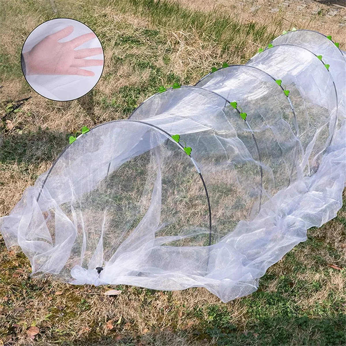 ABKO-18Pcs حديقة الأطواق لنفق المعاوضة، حديقة الأطواق الدفيئة الإطار مرنة نفق قوس حماية المحاصيل الأطواق